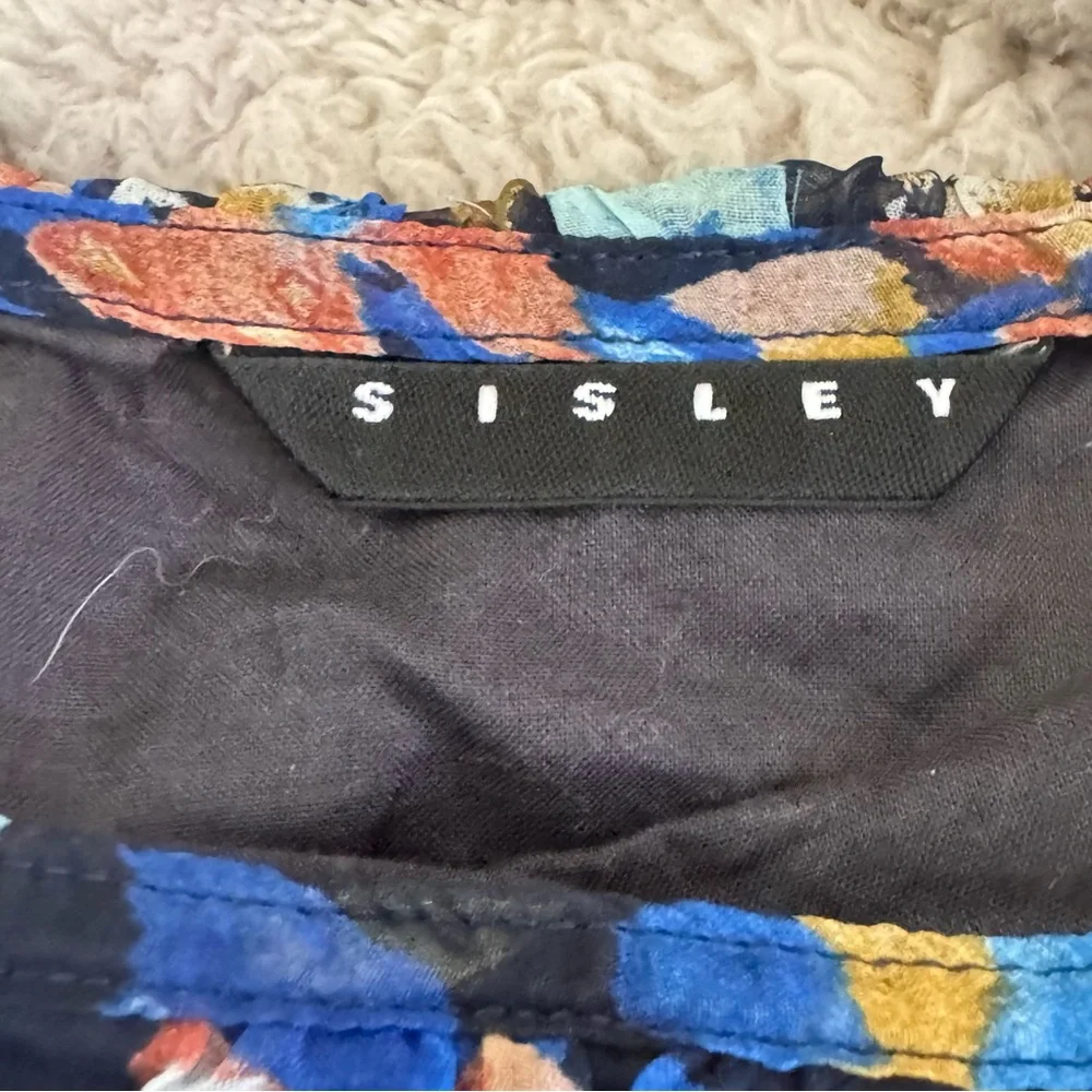 Sisley 100% Silk Floral Print Sleeveless Top – Size S - Picture 3 of 11